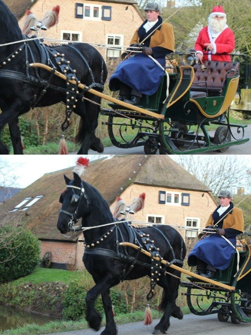 Paard met Arrenslee Kerst Entertainers