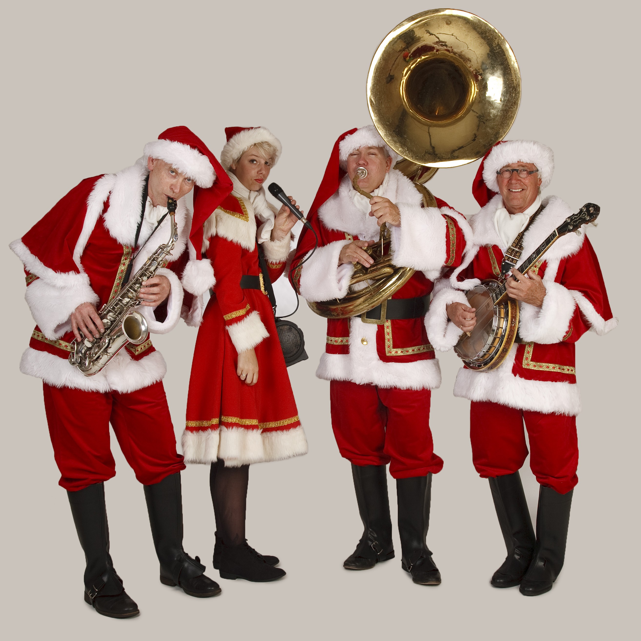 Kerstmannenband © www.kerst-entertainers.nl