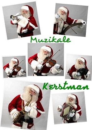 Muzikale Kerstman huurt u bij © www.kerst-entertainers.nl