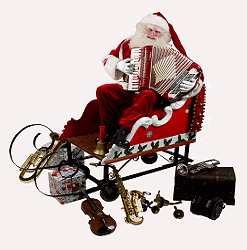 Muzikale Kerstman huurt u bij © www.funenpartymatch.nl