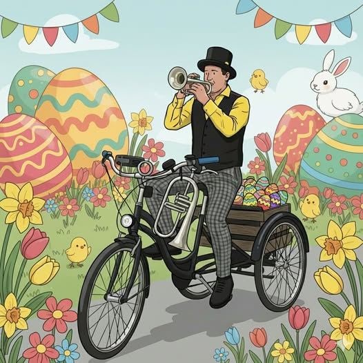 Trompettist in Paasstijl www.funenpartymatch.nl